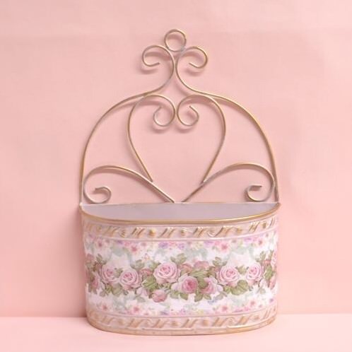 ティン（ブリキ）壁掛けバスケット